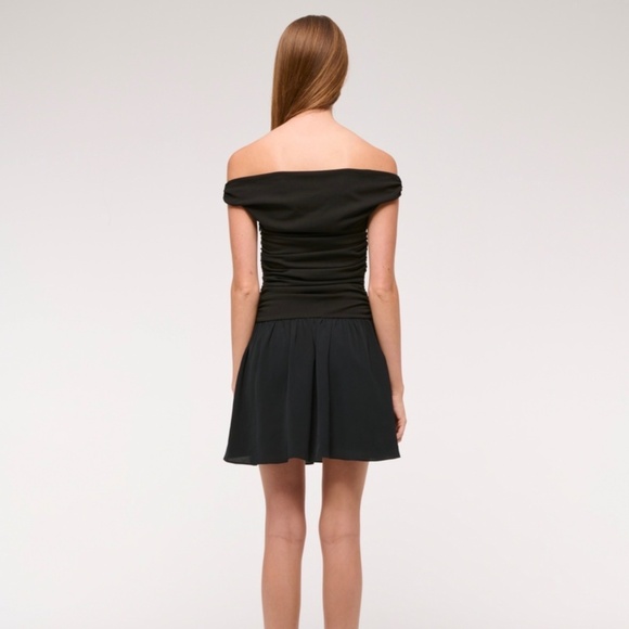 Off-The-Shoulder Ruched Mini Dress - Picture 3 of 10